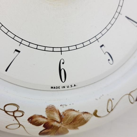 Vintage Verichron Metal Wall Clock Hand Painted w/ Original Cord Tested Working - Picture 7 of 10